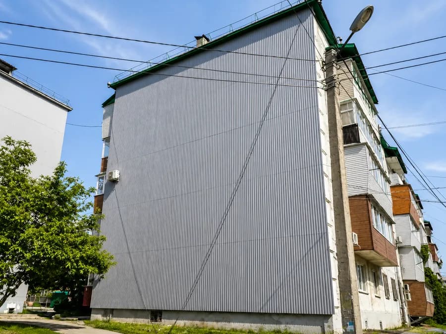 Утепление торца панельного дома